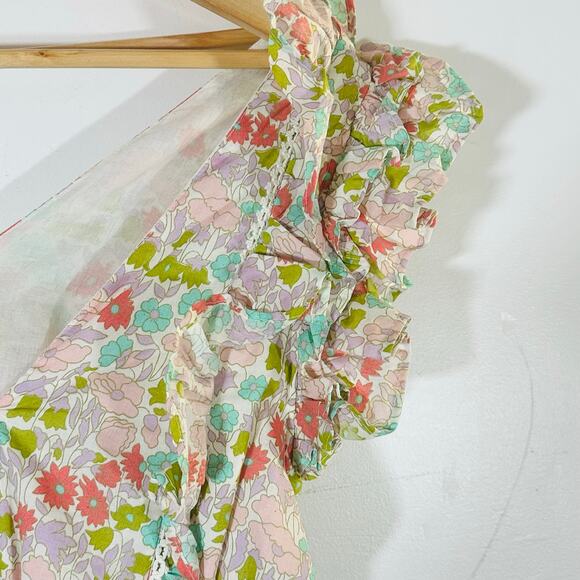 LOVE THE LABEL Ines Ivory Floral Ruffle Tiered Dress NWOT Womans XS - Picture 7 of 11